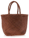 Grace Small Leather Basket Tote Bag Tan - DRAGON DIFFUSION - BALAAN 4