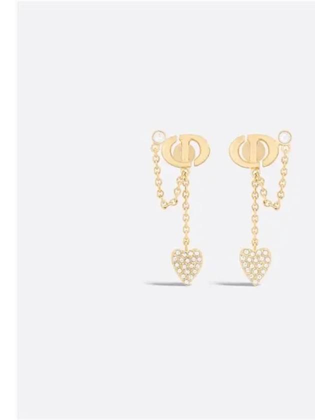 CD Navy Earrings Gold - DIOR - BALAAN 4