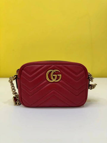 GG Marmont Matelasse Mini Cross Bag 448065 - GUCCI - BALAAN 1