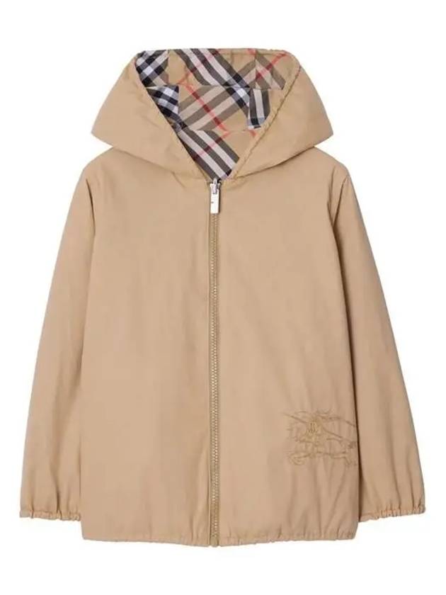 Check Zip-Up Hoodie Beige - BURBERRY - BALAAN 4