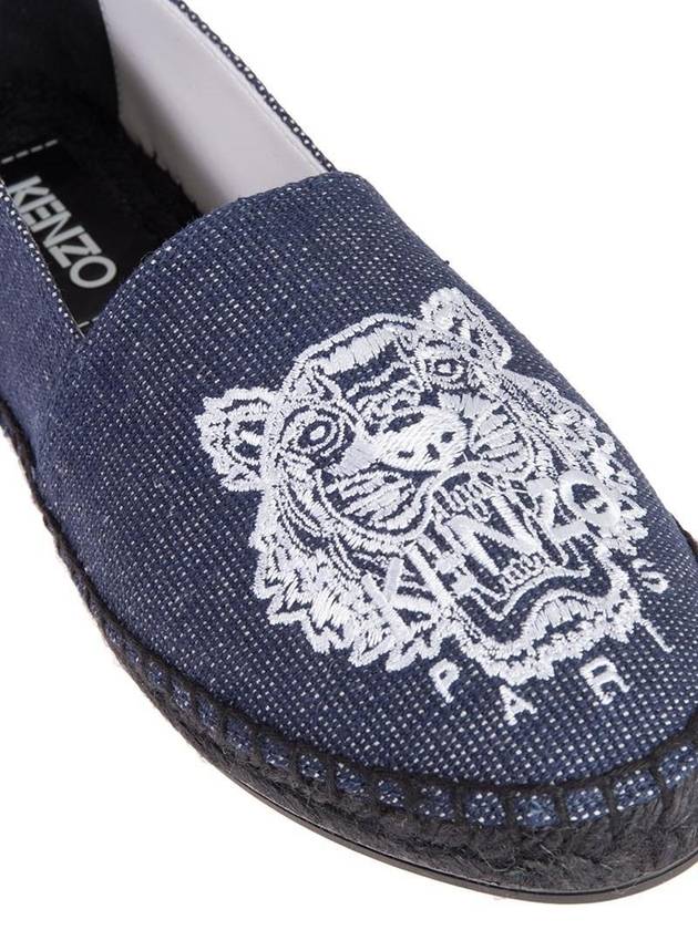 Embroidered Tiger Denim Espadrilles Navy - KENZO - BALAAN 8