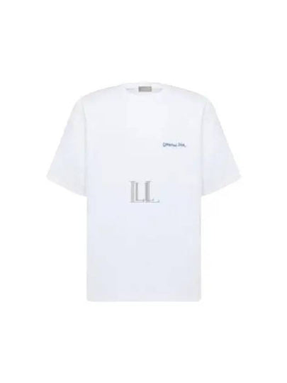 Embroidered Logo Cotton T-Shirt White - DIOR - BALAAN 2