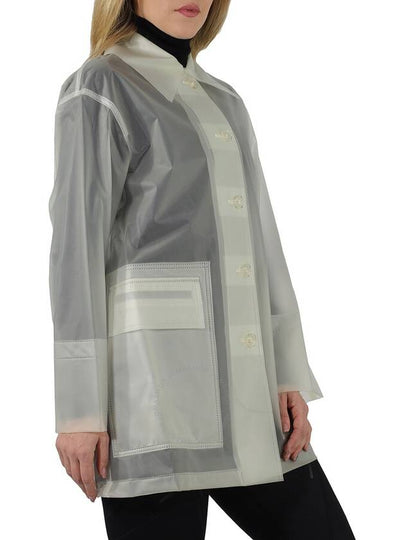 Burberry Ladies White Soft-touch Plastic Oversized Car Coat, Brand Size 4 (US Size 2) - BURBERRY - BALAAN 2