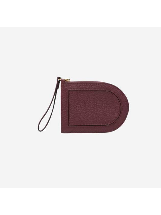 Pain D Pouch Card Holder Taurillon Soft Rosewood - DELVAUX - BALAAN 1