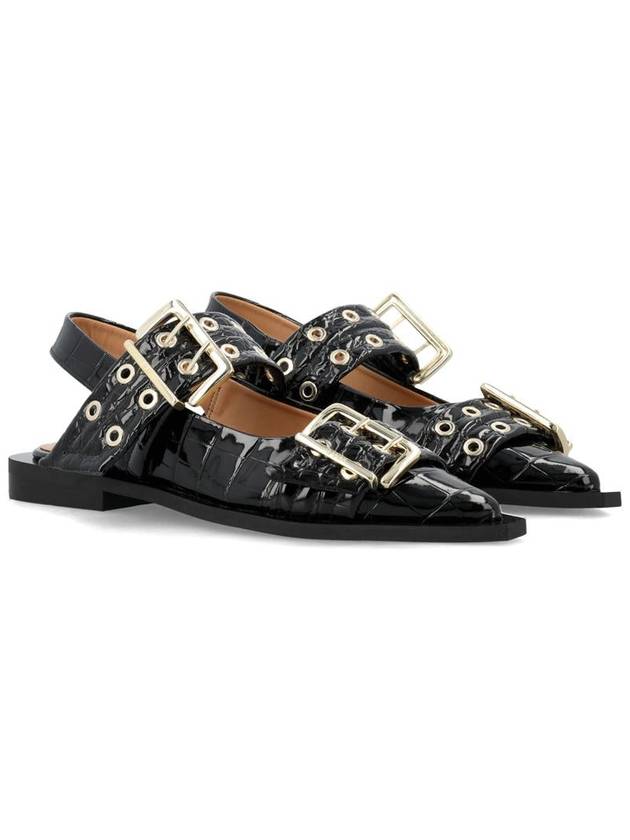 Feminine Buckle Flat Black - GANNI - BALAAN 3