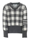 Gingham check knit MKA392A 055 - THOM BROWNE - BALAAN 1