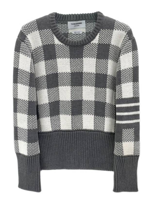 Gingham check knit MKA392A 055 - THOM BROWNE - BALAAN 1