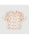 Floral Print Chiffon Blouse Pink Ecru - MAJE - BALAAN 2