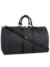 Keepall 55 Bandouliere Monogram Eclipse Duffel Bag Black - LOUIS VUITTON - BALAAN 2