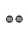 Logo Plexiglas Earrings Purple - MIU MIU - BALAAN 1