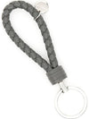 Intrecciato Leather Key Holder Grey - BOTTEGA VENETA - BALAAN 2