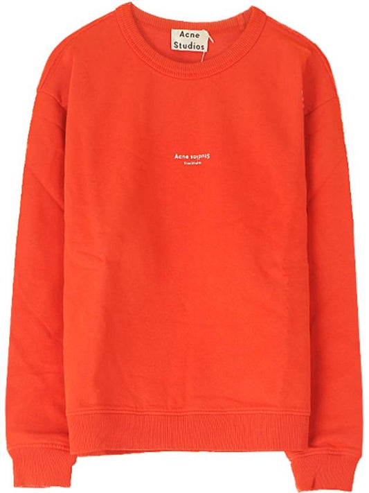 AI0045 Poppy Red Logo Sweatshirt - ACNE STUDIOS - BALAAN.