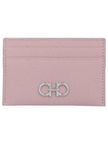 Ferragamo Gancini Card Holder Blush Pink - SALVATORE FERRAGAMO - BALAAN 1