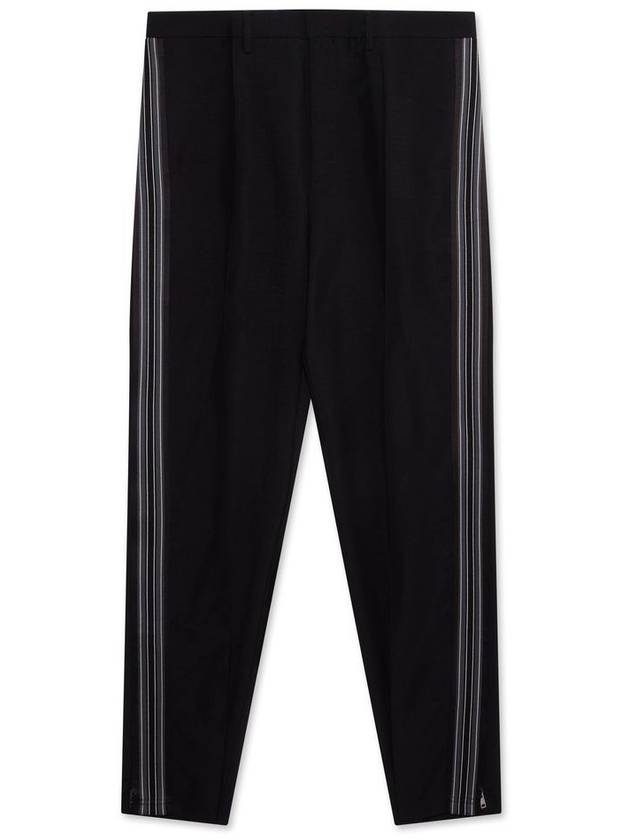 Triangle Logo Stripe Straight Pants Black - PRADA - BALAAN 6