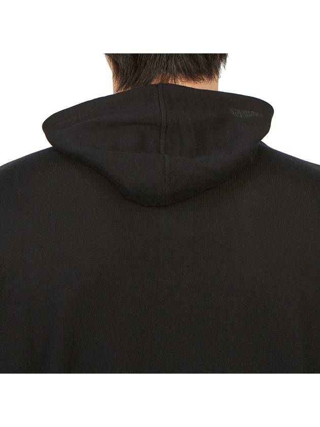 Men's Light Cotton Yarn Hoodie Black - STONE ISLAND - BALAAN 8