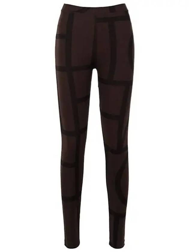 Monogram Motif Leggings Mocha - TOTEME - BALAAN 2