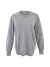 Megan Side Check Knit Top Grey - BURBERRY - BALAAN 1