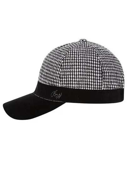 hound check velvet color combination cap 8403LXACBLACK - BLACK&WHITE - BALAAN 2