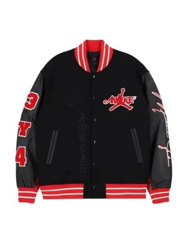 Awake New York Jordan Men s Varsity Jacket Black University Red - JORDAN - BALAAN 1