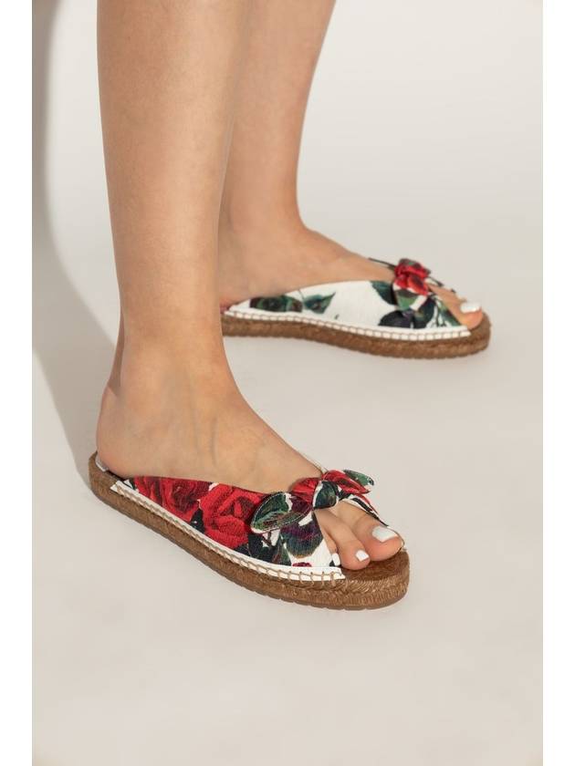 Dolce & Gabbana Floral Motif Slides, Women's, Multicolour - DOLCE&GABBANA - BALAAN 2