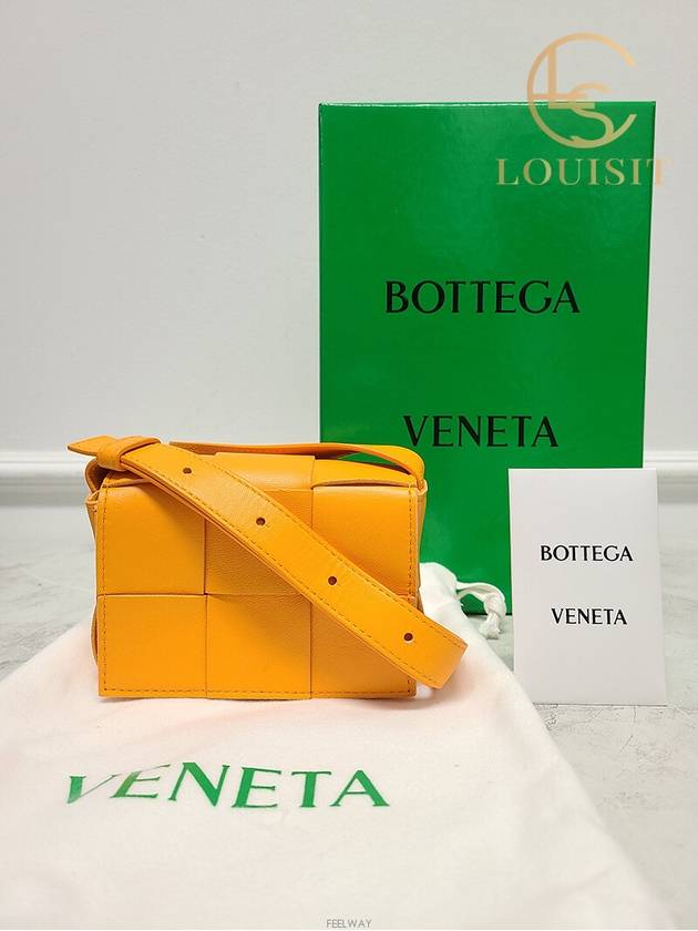 Used luxury goods Lewis It Orange weaving mini cassette cross bag - BOTTEGA VENETA - BALAAN 8