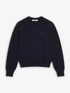 Bold Fox Head Wool Knit Top Ink Blue - MAISON KITSUNE - BALAAN 2