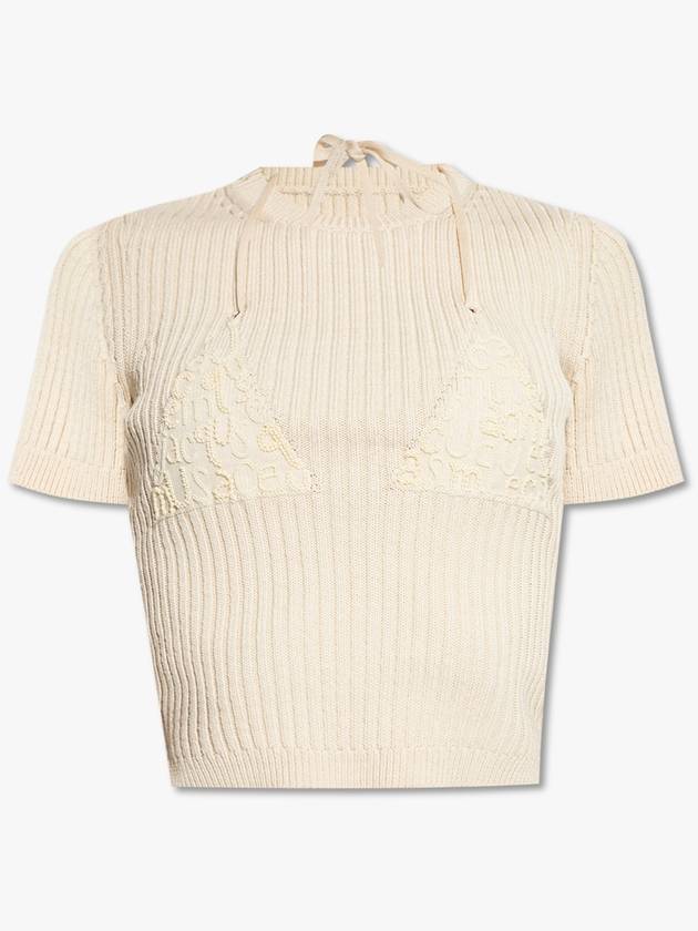 La Mayu Maille Bikini Knit Top Ivory - JACQUEMUS - BALAAN 2