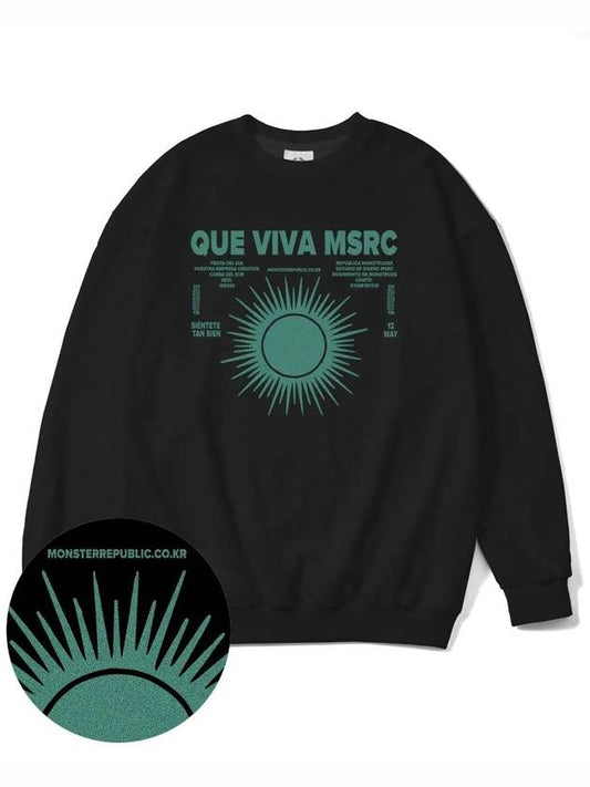 Viva MSRC Jade Green Overfit Sweatshirt Black - MONSTER REPUBLIC - BALAAN 2
