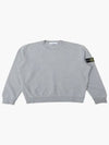 Wappen Patch Crew Neck Sweatshirt Grey - STONE ISLAND - BALAAN 3