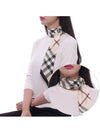 Skinny Check Silk Scarf Stone - BURBERRY - BALAAN 3