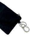 Triangle Logo Nylon Mini Pouch Keychain Black - PRADA - BALAAN 6