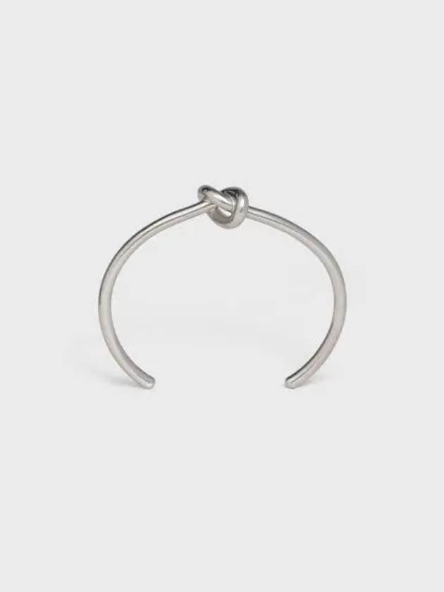 Knot Extra Thin Brass Bracelet Silver - CELINE - BALAAN 2