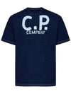 Indigo Jersey Short Sleeve T-Shirt Navy - CP COMPANY - BALAAN 4