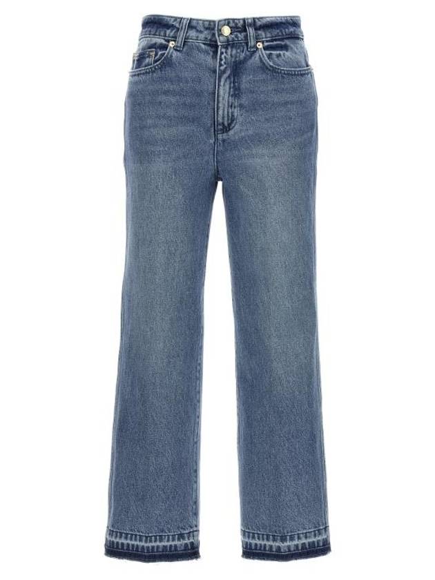 Denim Straight Pants MF39048FAU906 Light Blue - MICHAEL KORS - BALAAN 1