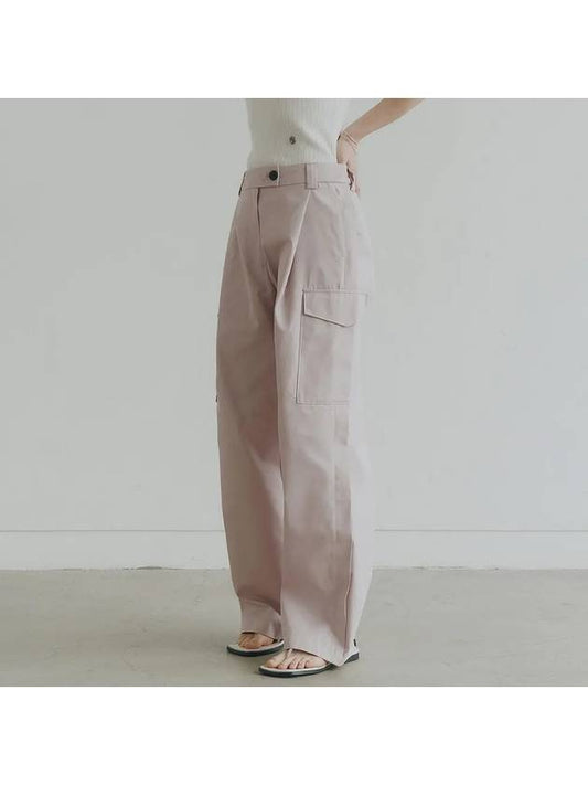 Tencel cotton pleated cocoon pants pink - NOIRER FOR WOMEN - BALAAN 1