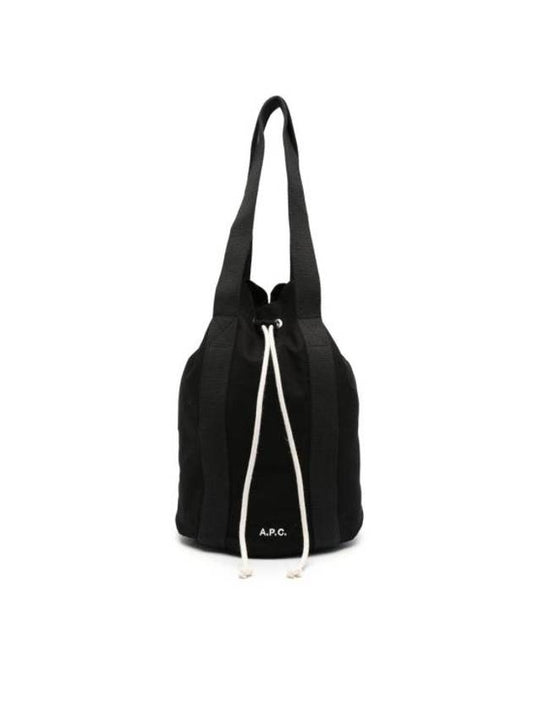 Angelo Embroidered Logo Canvas Tote Bag Black - A.P.C. - BALAAN 1