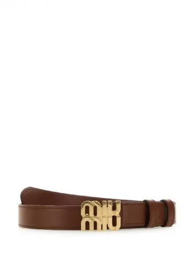 Logo buckle leather belt - MIU MIU - BALAAN 1