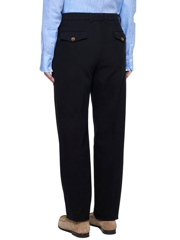 Pleated Detail Chino Straight Pants Black - BRUNELLO CUCINELLI - BALAAN 9