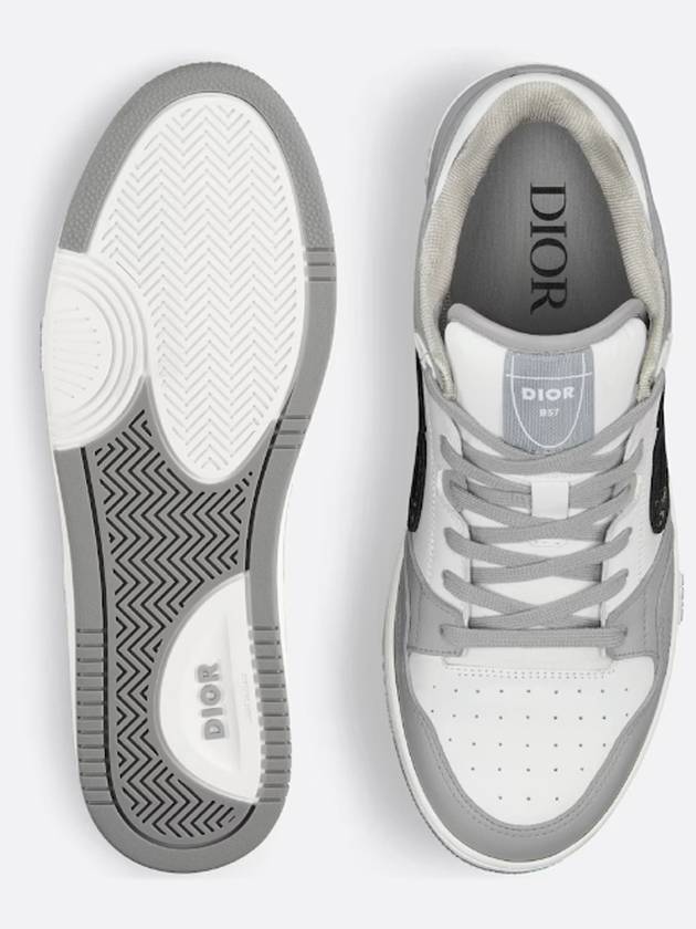 oblique CD logo B57 low top sneakers gray white 3SN318ZXU 860 - DIOR - BALAAN 10