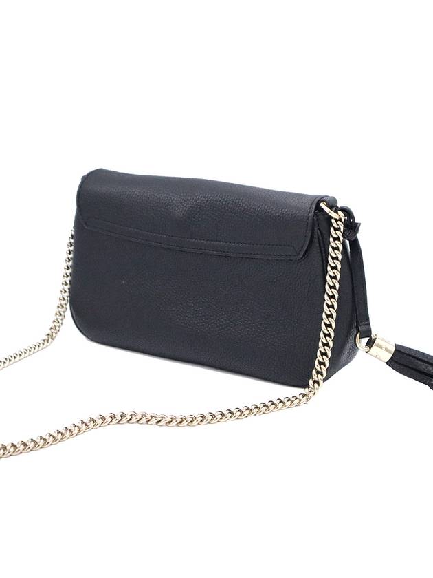 Women s Gucci 536224 Black Leather Soho Tassel Gold Chain Cross Bag gt Gangbuk used luxury goods - GUCCI - BALAAN 4