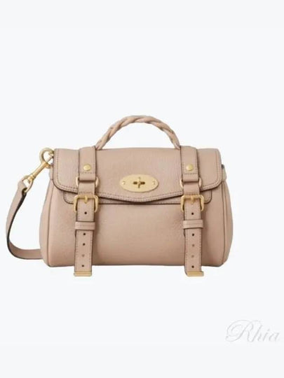 Alexa Heavy Grain Mini Tote Bag Beige - MULBERRY - BALAAN 2