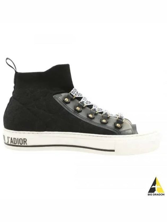 Walk'n'Dior Platform High Top Sneakers Black - DIOR - BALAAN 2