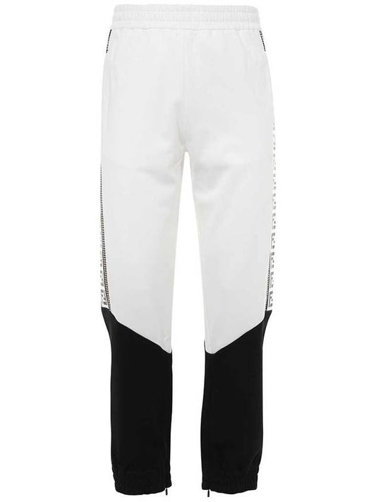 color block logo side jogger pants black white - FENDI - BALAAN 2