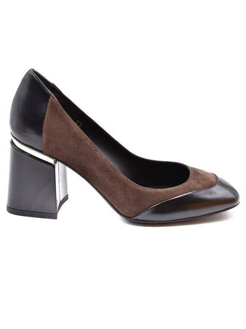 Women's Decollete Pumps Heel Brown - TOD'S - BALAAN 1