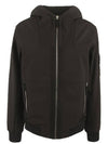 Soft Shell Hooded Jacket Black - STONE ISLAND - BALAAN 1