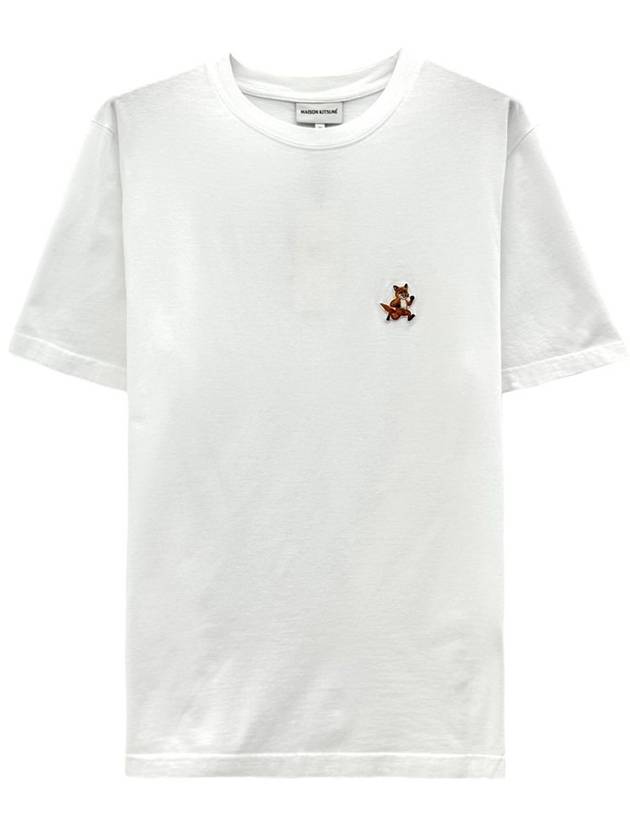 Speedy Fox Patch Comfort Short Sleeve T-Shirt White - MAISON KITSUNE - BALAAN 2