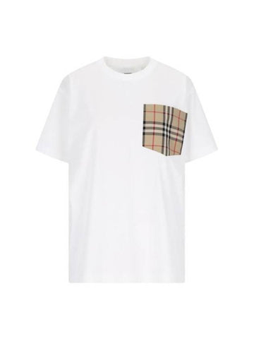 Long Sleeve T-Shirt 8073031A1464 WHITE - BURBERRY - BALAAN 1