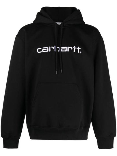 Embroid Logo Hoodie Black - CARHARTT WIP - BALAAN 2