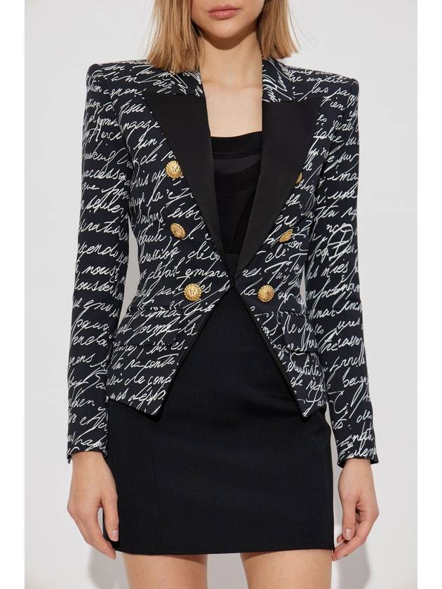 Balmain Blazer With Monogram, Women's, Black - BALMAIN - BALAAN 3