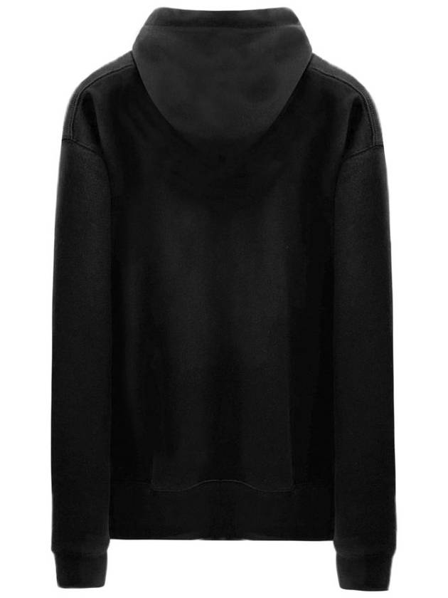 Face Patch Cotton Hoodie Black - ACNE STUDIOS - BALAAN 3